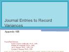 Appendix 10B: Journal Entries to Record Variances