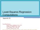 Appendix 2A: Least-Squares Regression Computations