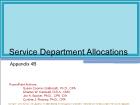 Appendix 4B: Service Department Allocations