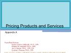 Appendix A: Pricing Products and Services