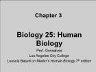 Bài giảng Biology 25: Human Biology - Chapter 3