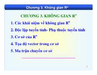 Bài giảng Chương 3: Không gian Rn