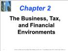 Bài giảng Financial Management - Chapter 2: The Business, Tax, and Financial Environments