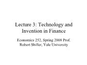 Bài giảng Financial Markets - Lecture 3: Technology and Invention in Finance