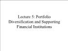 Bài giảng Financial Markets - Lecture 5: Portfolio Diversification and Supporting Financial Institutions