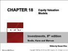 Bài giảng Investment - chapter 18: Equity Valuation Models