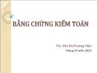 Bài giảng Kiểm toán căn bản - Chương 5: Bằng chứng kiểm toán