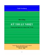 Bài giảng Kỹ thuật nhiệt