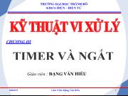 Bài giảng Kỹ thuật vi xử lý - Chương III: Timer và ngắt