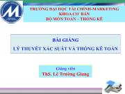 Bài giảng Lý thuyết xác suất và thống kê toán - Chương 0: Bổ túc kiến thức dùng trong Xác suất