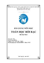 Bài giảng môn học Toán học rời rạc (hệ đại học)