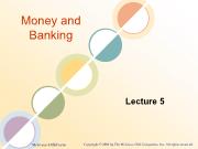 Bài giảng Money and Banking - Lecture 05