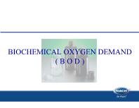 Biochemical oxygen demand ( B O D )