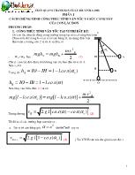 Cách chứng minh công thúc tính vận tốc và sức căng dây của con lắc đơn