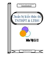 Cẩm nang Vật Lí 12 ôn thi TNTHPT & LTĐH