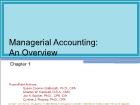 Chapter 1: Managerial Accounting: An Overview