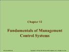 Chapter 12: Fundamentals of Management Control Systems