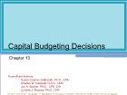 Chapter 13: Capital Budgeting Decisions