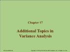 Chapter 17: Additional Topics in Variance Analysis