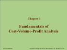 Chapter 3: Fundamentals of Cost-Volume-Profit Analysis