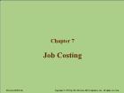 Chapter 7: Job Costing