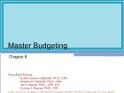 Chapter 8: Master Budgeting