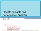 Chapter 9: Flexible Budgets and Performance Analysis