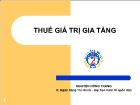 Chuyên đề 2: Thuế giá trị gia tăng