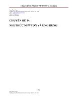 Chuyên đề: Nhị thức Newton và ứng dụng