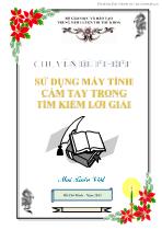 Chuyên đề Phương trình - Bất phương trình: Sử dụng máy tính cầm tay trong tìm kiếm lời giải