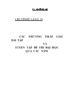 Chuyên đề Vật lý 12: Các phương pháp giải bài tập và tuyển tập đề thi đại học qua các năm
