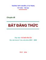 Chuyên đề về Bất đẳng thức