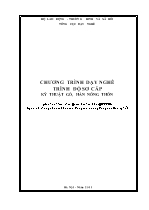 Giáo trình Kỹ thuật gò, hàn nông thôn (P1)