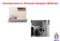 Introduction to Thermal Analysis Methods