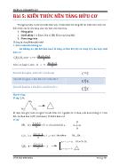 Phần II: Hóa hữu cơ - Bài 5: Kiến thức nền tảng hữu cơ