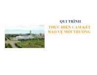 Qui trình thực hiện cam kết bảo vệ môi trường