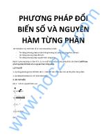 Tìm tích phân của một hàm số bằng phối hợp phương pháp đổi biến số và nguyên hàm từng phần