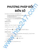 Tìm tích phân của một hàm số bằng phương pháp đổi biến số