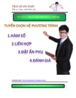 Tuyển chọn Hệ phương trình