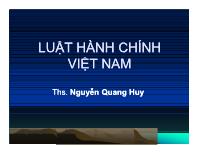 Bài giảng Luật hành chính Việt Nam