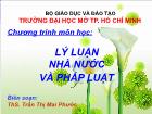 Bài giảng về Lý luận nhà nước và pháp luật