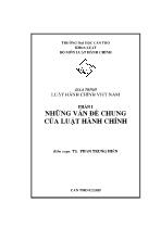 Giáo trình môn luật hành chính Việt Nam