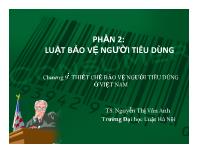 Luật bảo bảo vệ người tiêu dùng - Chương 9: Thiết chế bảo vệ người tiêu dùng ở Việt Nam