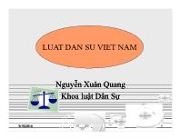 Luật dân sự - Bài 1: Khái quát về ngành Luật Dân Sự Việt Nam