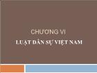 Luật dân sự - Chương VI: Luật dân sự Việt Nam