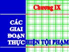 Luật học - Chương IX: Các giai đoạn thực hiện tội phạm