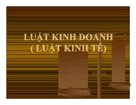 Luật kinh doanh (luật kinh tế)