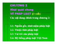 Luật pháp - Chương 2: Khái quát chung về pháp luật