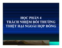 Pháp luật về doanh nghiệp - Bài 11: Những quy định chung về trách nhiệm bồi thường thiệt hại ngoài hợp đồng