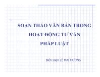 Soạn thảo văn bản trong hoạt động tư vấn pháp luật